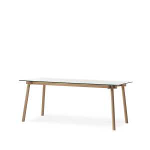 A2 Corners dining table Oak white oil.glass