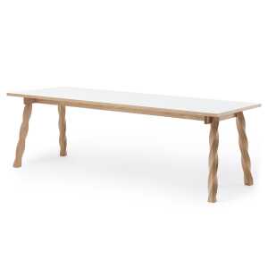 A2 Twist dining table White oiled oak-white