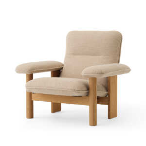 Audo Copenhagen Brasilia armchair Fabric bouclé 02 beige, oak legs