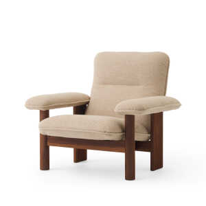 Audo Copenhagen Brasilia armchair Fabric bouclé 02 beige, walnut legs