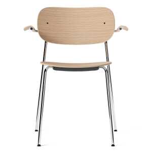 Audo Copenhagen Co chair with armrest chromed legs oak
