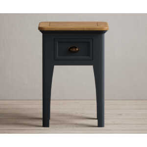 Bridstow Oak and Blue Painted 1 Drawer Bedside