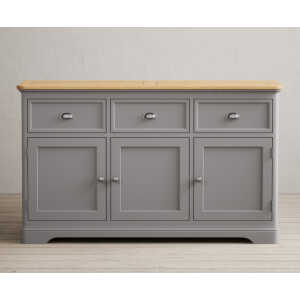 Bridstow Oak and Light Grey Painted Large Sideboard
