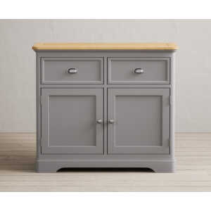 Bridstow Oak and Light Grey Painted Small Sideboard