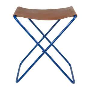 Broste Copenhagen Nola stool leather Intense blue