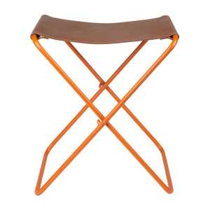 Broste Copenhagen Nola stool leather Pumkin orange