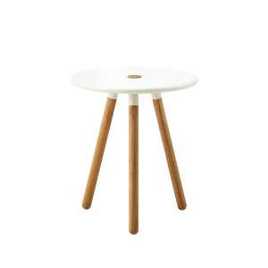 Cane-line Area table/stool White, teak legs