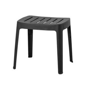 Cane-line Cut stool Black, aluminum