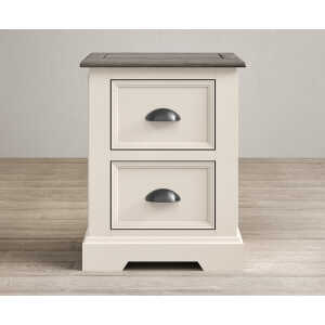 Dartmouth Oak and Soft White Painted 2 Drawer Bedside Chest