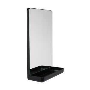 Design Letters Design Letters Wall-mounted mirror with shelf Black
