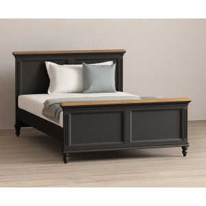 Francis Oak and Charcoal Grey Painted Double Bed