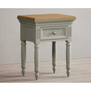 Francis Oak and Soft Green Painted Bedside Table