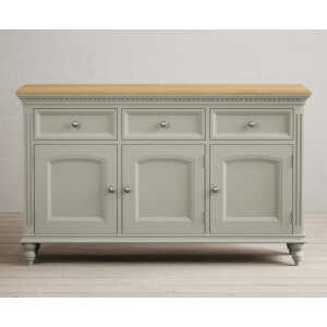 Francis Oak and Soft Green Painted Large Sideboard