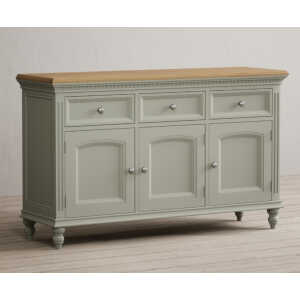 Francis Oak and Soft Green Painted Large Sideboard