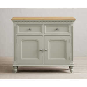Francis Oak and Soft Green Painted Small Sideboard