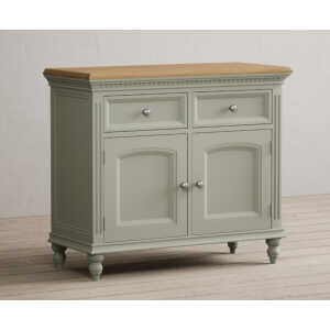 Francis Oak and Soft Green Painted Small Sideboard