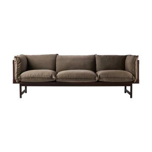 Gärsnäs Bleck 3-seater sofa Beech-dark brown stain-Foss 0272