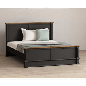 Lawson Oak and Charcoal Grey Painted Kingsize Bed