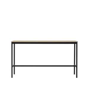 Muuto Base high bar table Oak, black legs, plywood edge, b50 l190 h105