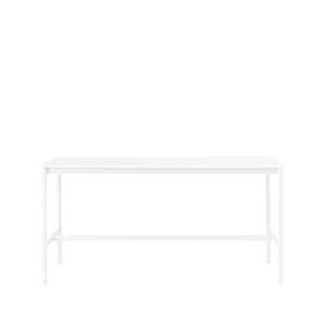 Muuto Base high bar table White laminate, white legs, abs edge, b85 l190 h95