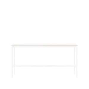 Muuto Base high bar table White laminate, white legs, plywood edge, b50 l190 h95