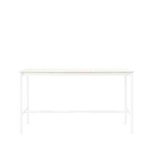 Muuto Base high bar table White laminate, white legs, plywood edge, b85 l190 h105