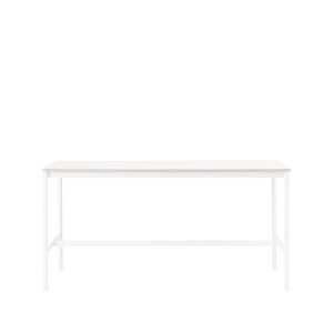 Muuto Base high bar table White laminate, white legs, plywood edge, b85 l190 h95
