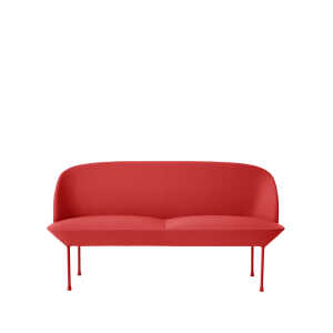 Muuto Oslo sofa 2-seat Steelcut 660-Dark red