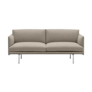 Muuto Outline sofa 2-seat Ecriture 240-Polished Aluminum