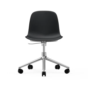 Normann Copenhagen Form swivel chair, 5W office chair Black, aluminium, wheels