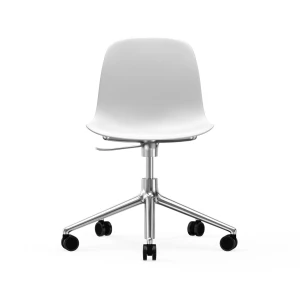 Normann Copenhagen Form swivel chair, 5W office chair White, aluminium, wheels