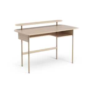 Swedese Luna desk with shelf Oak white-pigmented