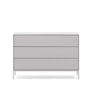 Vedrana 3-drawer chest of drawers white lacquered MDF 110 x 75 cm