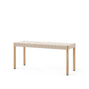 &Tradition Betty TK4 bench Oak. natural braided linen seat