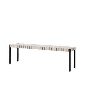&Tradition Betty TK5 bench Black. natural braided linen seat