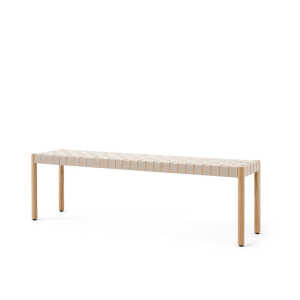 &Tradition Betty TK5 bench Oak. natural braided linen seat