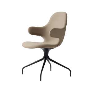 &Tradition Catch JH2 office chair Fabric steelcut 255 dark beige, black stand