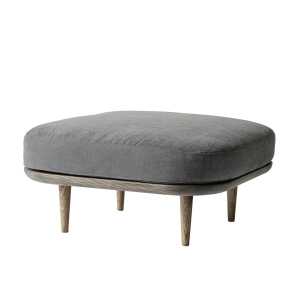 &Tradition Fly Pouf Sc9 Smoked oiled oak + grey fabric