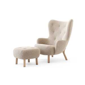 &Tradition Petra VB3 high armchair incl. pouf ATD1 Oiled Oak-Karakorum 003