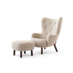 &Tradition Petra VB3 high armchair incl. pouf ATD1 Oiled Walnut-Karakorum 003