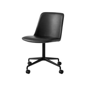 &Tradition Rely HW23 office chair Leather silk black, black base