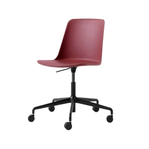 &Tradition Rely HW28 office chair Red brown, black base