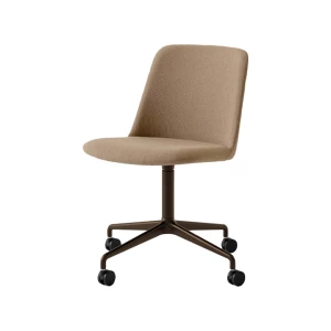 &Tradition Rely HW30 office chair Fabric re-wool 458 brown, aluminium base