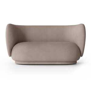 ferm LIVING Rico sofa 2-seat Brushed warm grey