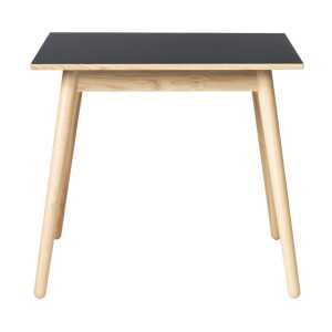 FDB Møbler C35A dining table 82×82 cm Dark grey-oak nature lacquered