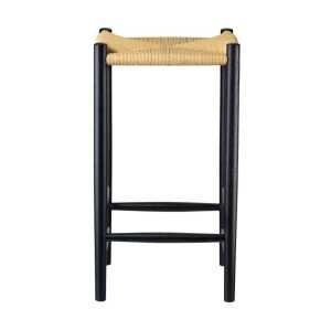 FDB Møbler J164C Counter Squared bar stool Oak black painted-nature