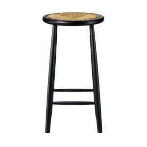 FDB Møbler J165C Counter Round bar stool Oak black painted-nature