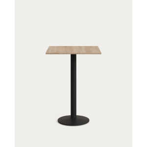 Esilda high table in natural finish melamine with metal leg in a painted black finish, 60x