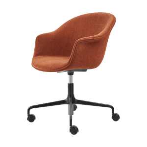GUBI Bat Meeting Chair office chair fully upholstered Belsuede special FR dedar 133-black legs