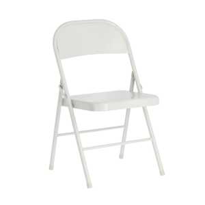 Aidana metal folding chair in light grey